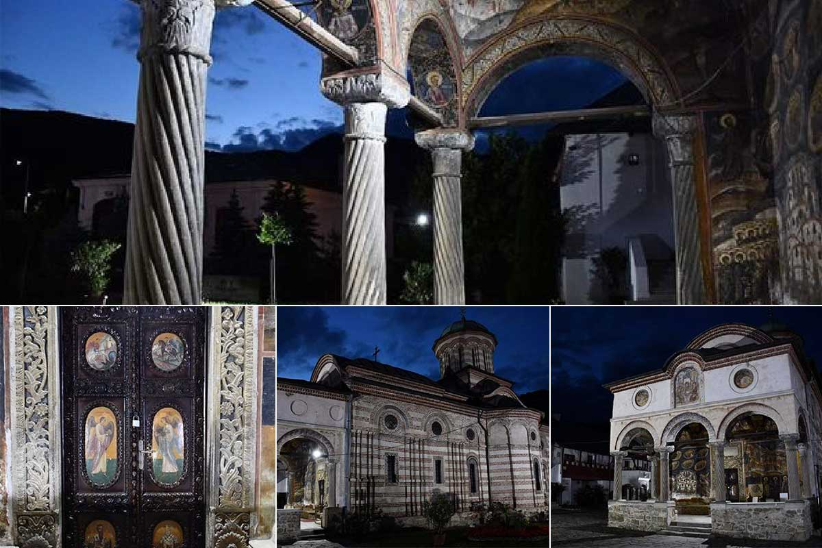 Mănăstirea Cozia noaptea | Județul Valcea